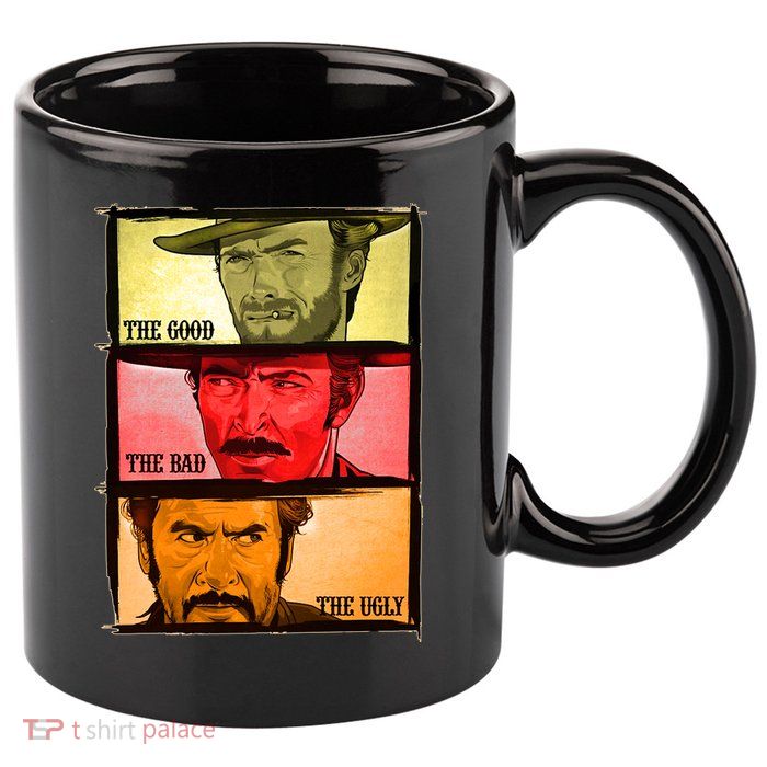 The Good, The Bad, & The Ugly Blondie, Tuco And Angle Eyes 11oz C Handle Ceramic Mug