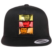 The Good, The Bad, & The Ugly Blondie, Tuco And Angle Eyes Flat Bill Trucker Hat