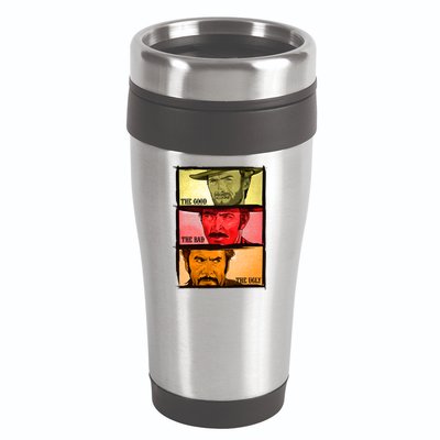 The Good, The Bad, & The Ugly Blondie, Tuco And Angle Eyes 16oz Travel Tumbler