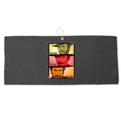 The Good, The Bad, & The Ugly Blondie, Tuco And Angle Eyes Large Microfiber Waffle Golf Towel