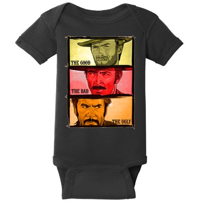 The Good, The Bad, & The Ugly Blondie, Tuco And Angle Eyes Baby Bodysuit