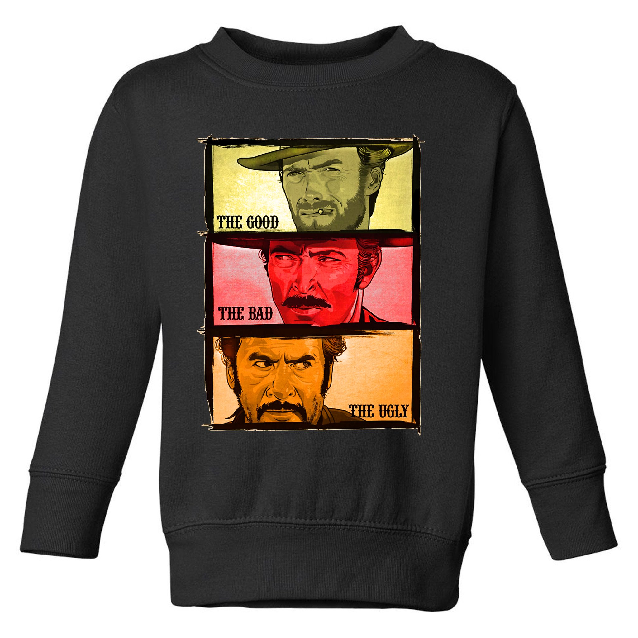 The Good, The Bad, & The Ugly Blondie, Tuco And Angle Eyes Toddler Sweatshirt