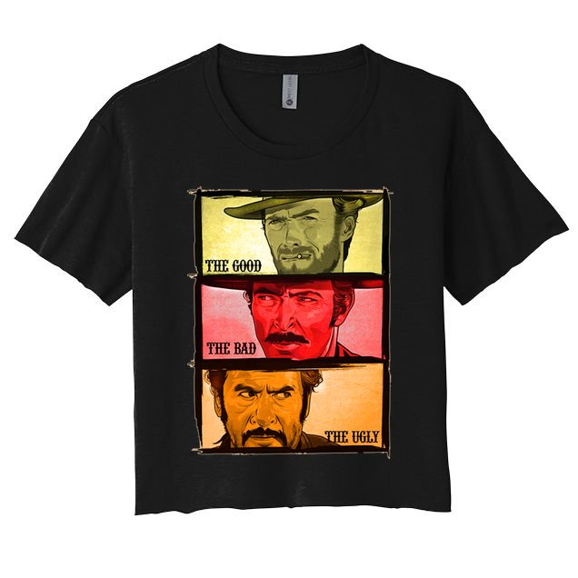 The Good, The Bad, & The Ugly Blondie, Tuco And Angle Eyes Crop Top