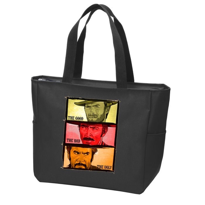 The Good, The Bad, & The Ugly Blondie, Tuco And Angle Eyes Zip Tote Bag