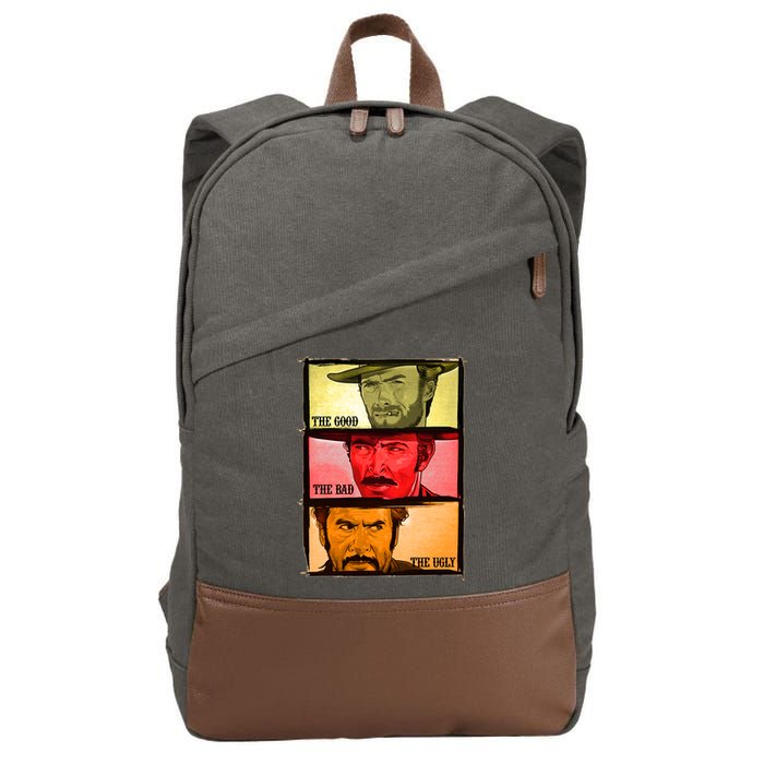 The Good, The Bad, & The Ugly Blondie, Tuco And Angle Eyes Cotton Canvas Backpack