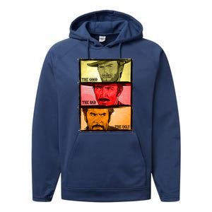 The Good, The Bad, & The Ugly Blondie, Tuco And Angle Eyes Performance Fleece Hoodie