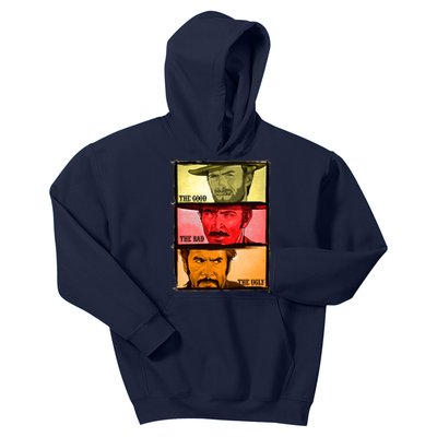 The Good, The Bad, & The Ugly Blondie, Tuco And Angle Eyes Kids Hoodie