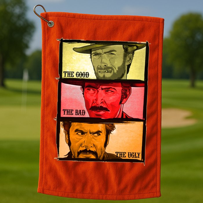 The Good, The Bad, & The Ugly Blondie, Tuco And Angle Eyes Golf Towel