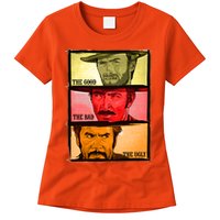 The Good, The Bad, & The Ugly Blondie, Tuco And Angle Eyes Womens T-Shirt