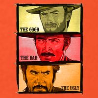 The Good, The Bad, & The Ugly Blondie, Tuco And Angle Eyes Womens T-Shirt