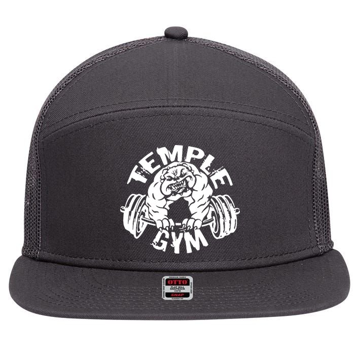 Temple Gym 7 Panel Mesh Trucker Snapback Hat