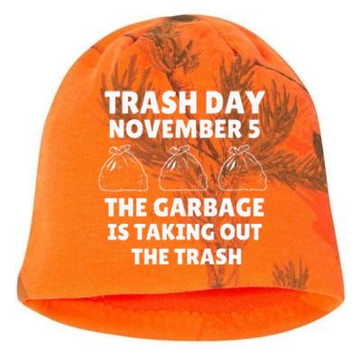 Trump Garbage Trash Day November 5 Garbage Taking Out Trash Kati - Camo Knit Beanie