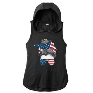 Trump Girl Trump 2024 Election Gifts Ladies PosiCharge Tri-Blend Wicking Draft Hoodie Tank