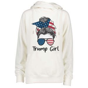 Trump Girl Trump 2024 Election Gifts Womens Funnel Neck Pullover Hood