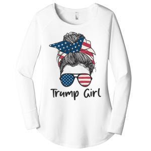 Trump Girl Trump 2024 Election Gifts Women's Perfect Tri Tunic Long Sleeve Shirt