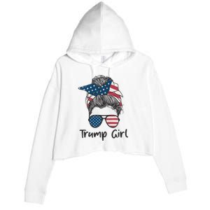 Trump Girl Trump 2024 Election Gifts Crop Fleece Hoodie