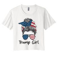 Trump Girl Trump 2024 Election Gifts Women's Crop Top Tee