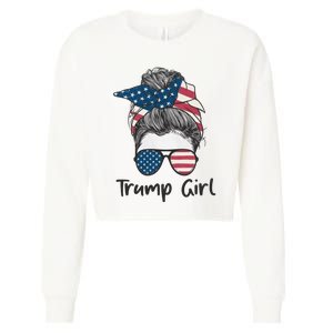 Trump Girl Trump 2024 Election Gifts Cropped Pullover Crew