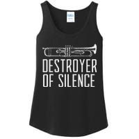 Trumpet Gift Trumpet Player Marching Band Geek Ladies Essential Tank