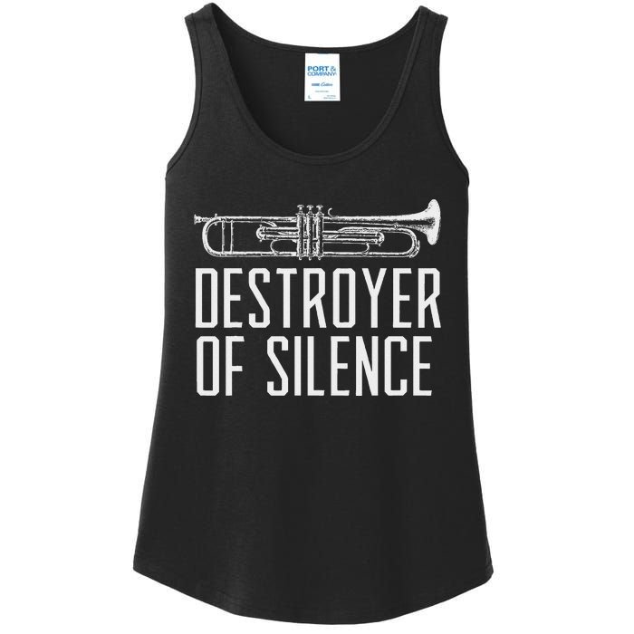 Trumpet Gift Trumpet Player Marching Band Geek Ladies Essential Tank