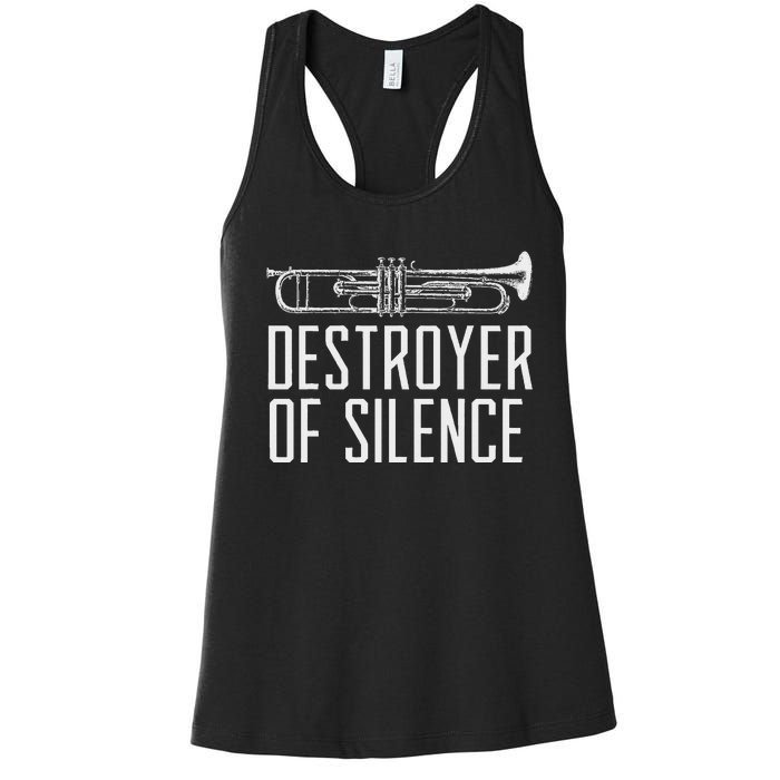 Trumpet Gift Trumpet Player Marching Band Geek Women's Racerback Tank