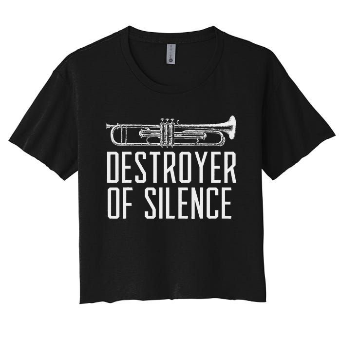 Trumpet Gift Trumpet Player Marching Band Geek Women's Crop Top Tee