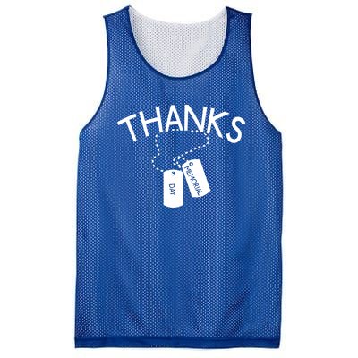 Thanks Gift Thank You Honor The Soldiers Memorial Day Meaningful Gift Mesh Reversible Basketball Jersey Tank