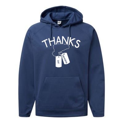 Thanks Gift Thank You Honor The Soldiers Memorial Day Meaningful Gift Performance Fleece Hoodie