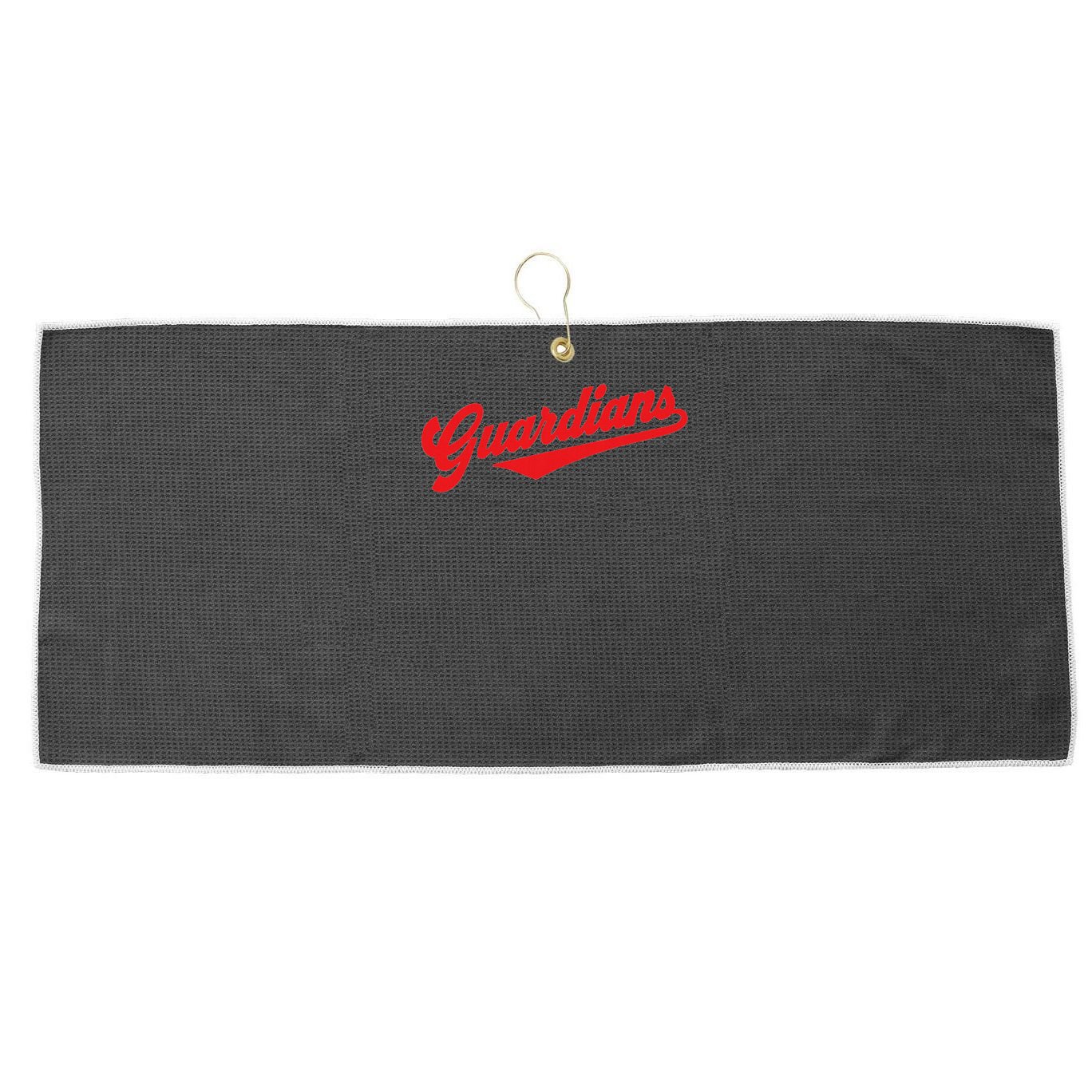 Team Guardians Large Microfiber Waffle Golf Towel
