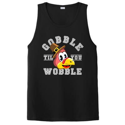 Turkey Gobble Till You Wobble Pilgrim Thanksgiving PosiCharge Competitor Tank