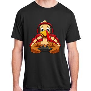 Thanksgiving Gamer Turkey Video Games Adult ChromaSoft Performance T-Shirt