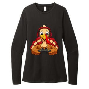 Thanksgiving Gamer Turkey Video Games Womens CVC Long Sleeve Shirt