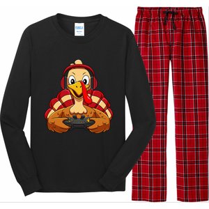 Thanksgiving Gamer Turkey Video Games Long Sleeve Pajama Set