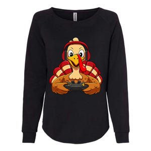 Thanksgiving Gamer Turkey Video Games Womens California Wash Sweatshirt