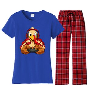 Thanksgiving Gamer Turkey Video Games Women's Flannel Pajama Set