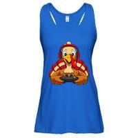 Thanksgiving Gamer Turkey Video Games Ladies Essential Flowy Tank