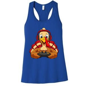 Thanksgiving Gamer Turkey Video Games Women's Racerback Tank