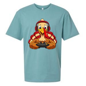 Thanksgiving Gamer Turkey Video Games Sueded Cloud Jersey T-Shirt