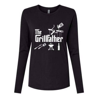 The Grillfather The Grilling Dad Womens Cotton Relaxed Long Sleeve T-Shirt