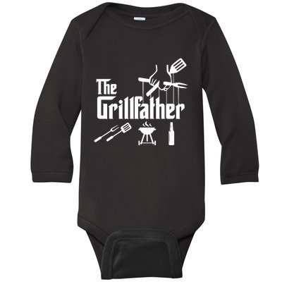 The Grillfather The Grilling Dad Baby Long Sleeve Bodysuit