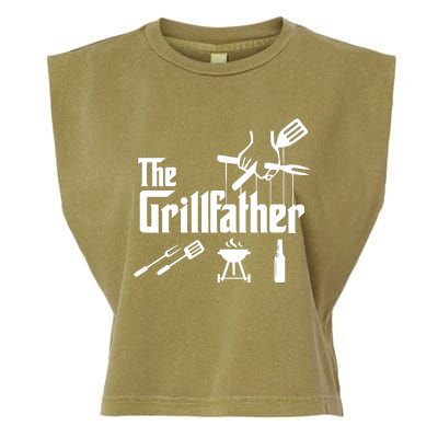 The Grillfather The Grilling Dad Garment-Dyed Women's Muscle Tee