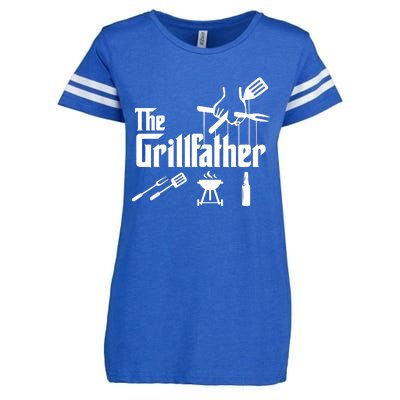 The Grillfather The Grilling Dad Enza Ladies Jersey Football T-Shirt