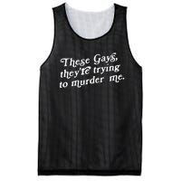 These Gays They're Trying To Murder Me Mesh Reversible Basketball Jersey Tank