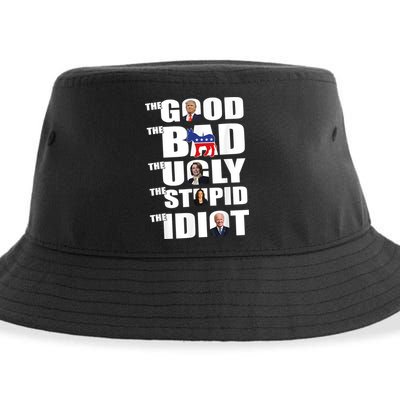 The Good The Bad The Ugly The Stupid The Idiot Politics Sustainable Bucket Hat