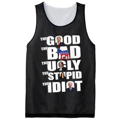 The Good The Bad The Ugly The Stupid The Idiot Politics Mesh Reversible Basketball Jersey Tank