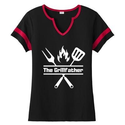 The Grillfather Ladies Halftime Notch Neck Tee