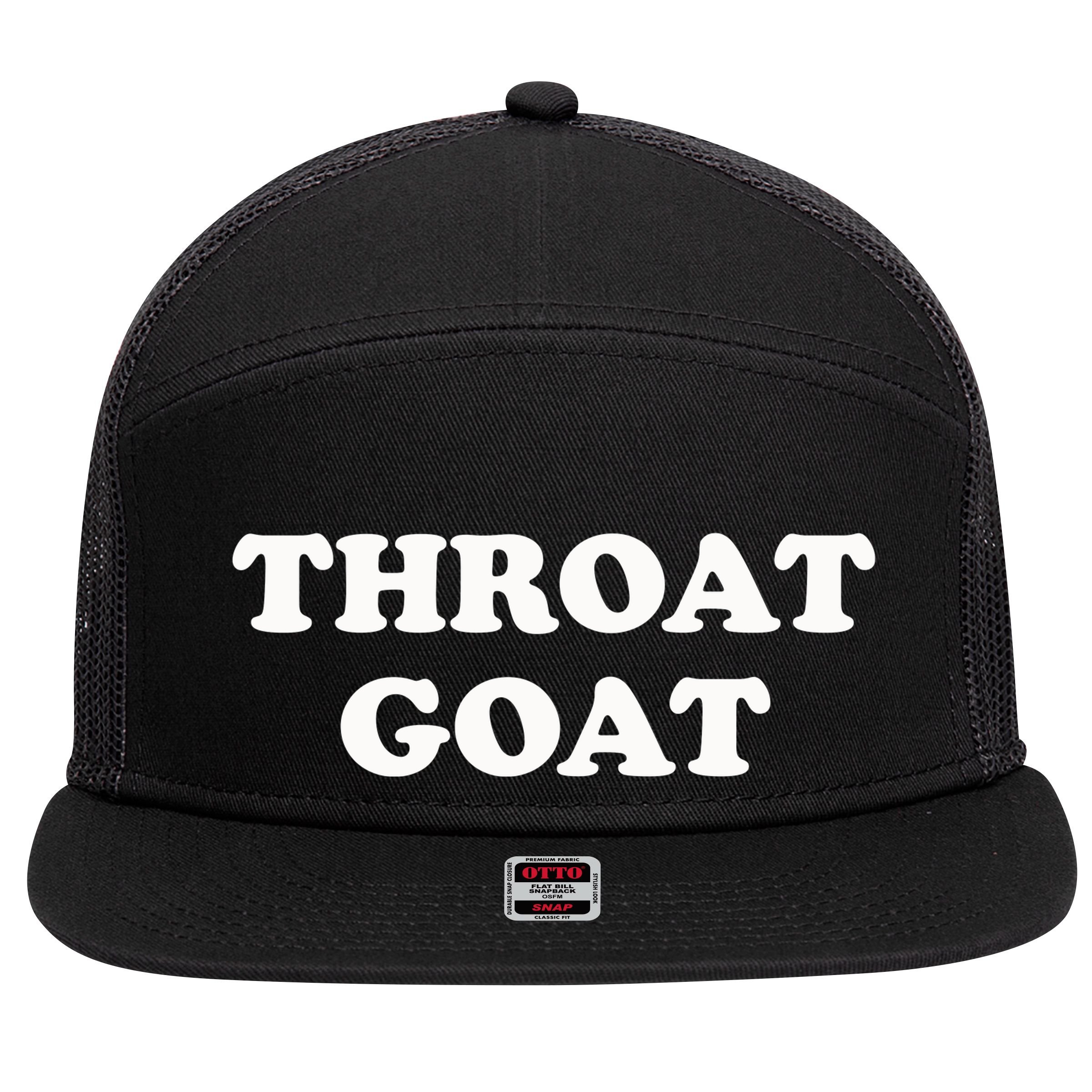 Throat Goat 7 Panel Mesh Trucker Snapback Hat