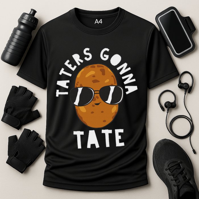 Taters Gonna Tate Funny Potato Tater Tot Foodie Cooling Performance Crew T-Shirt