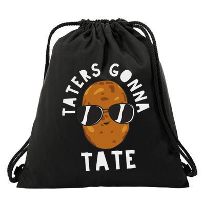 Taters Gonna Tate Funny Potato Tater Tot Foodie Drawstring Bag