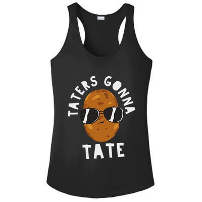 Taters Gonna Tate Funny Potato Tater Tot Foodie Ladies PosiCharge Competitor Racerback Tank
